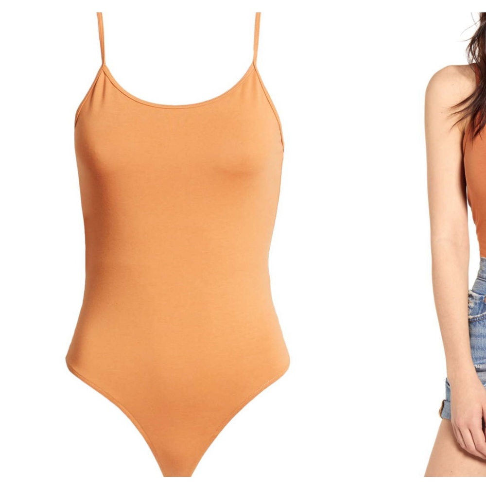 BP Cami Bodysuit- brown amber
